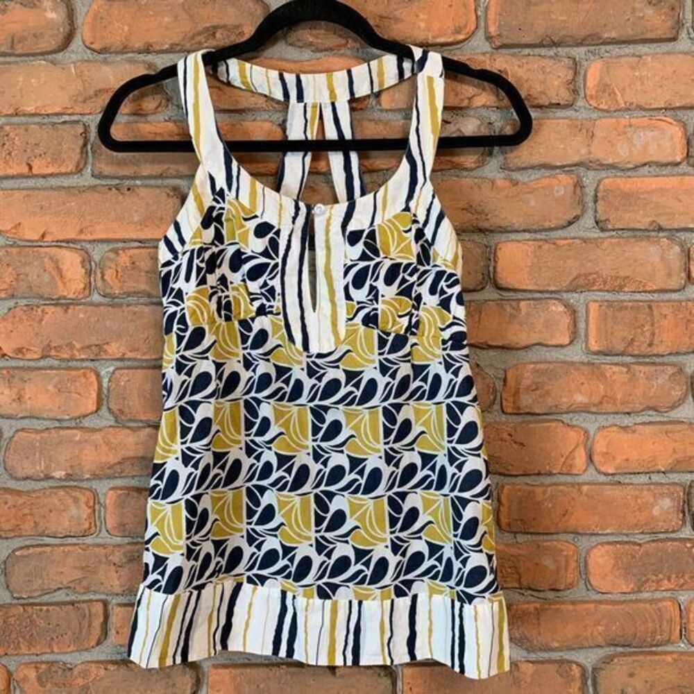 Nicolette Floral Print Sleeveless Tank Top Summer Casual Racerback Blouse Size S